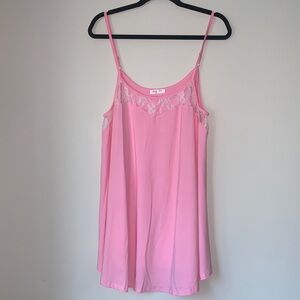NWOT Pink Lace Slip Dress